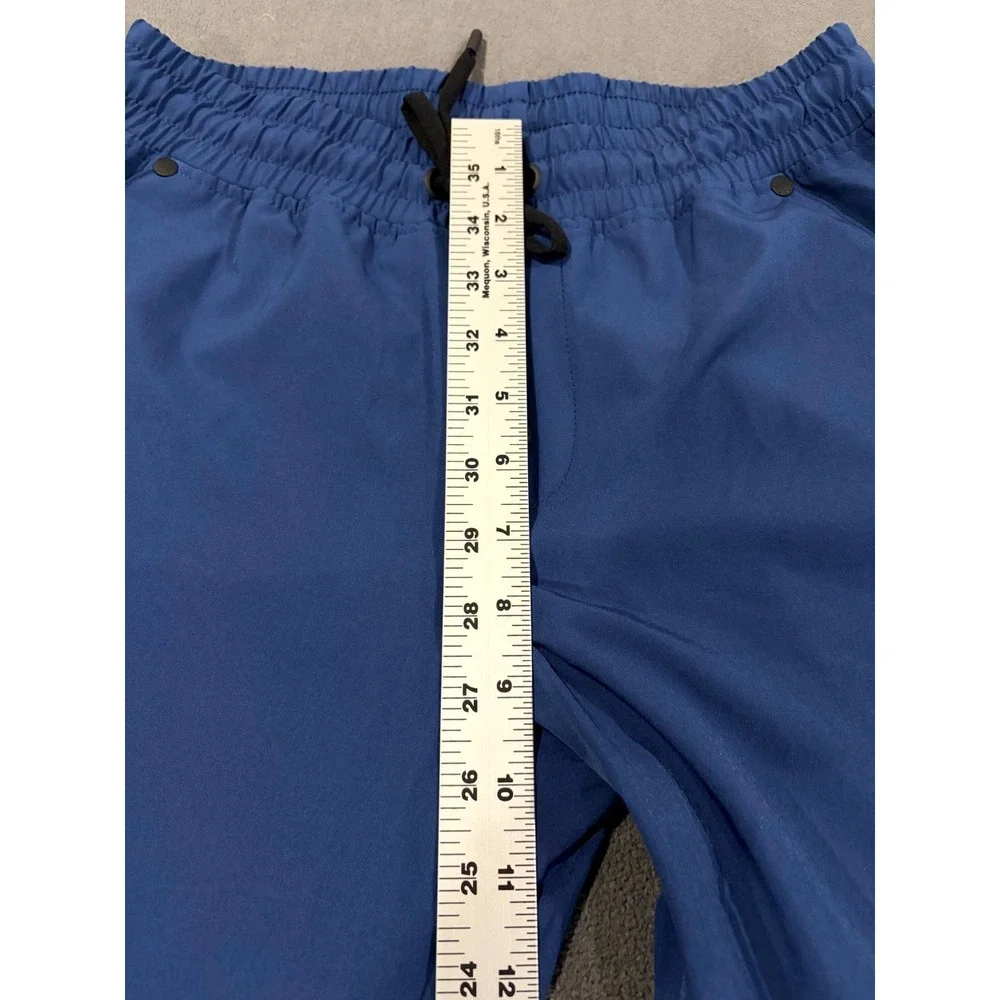 Jaanuu Cargo Scrub Pants Mens XS Blue Stretch Drawstring Waist Pockets Workwear